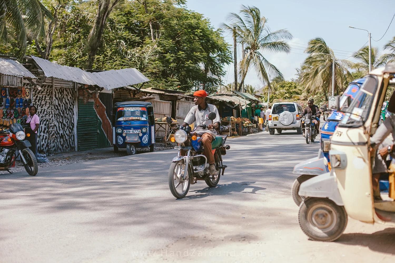 Watamu Centre beach and village strip